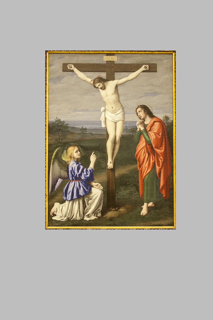 Cristo Crocifisso tra un Angelo e San Giovanni Evangelista